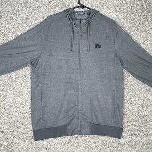 Travis Mathew Hoodie Jacket Mens Large Gray Full Zip Stretch Performance Golf